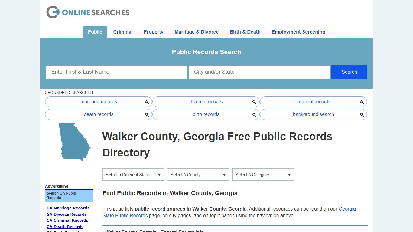 Walker County, Georgia Public Records Directory